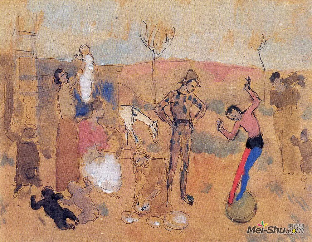 巴勃罗·毕加索(Pablo Picasso)高清作品《杂耍家族》