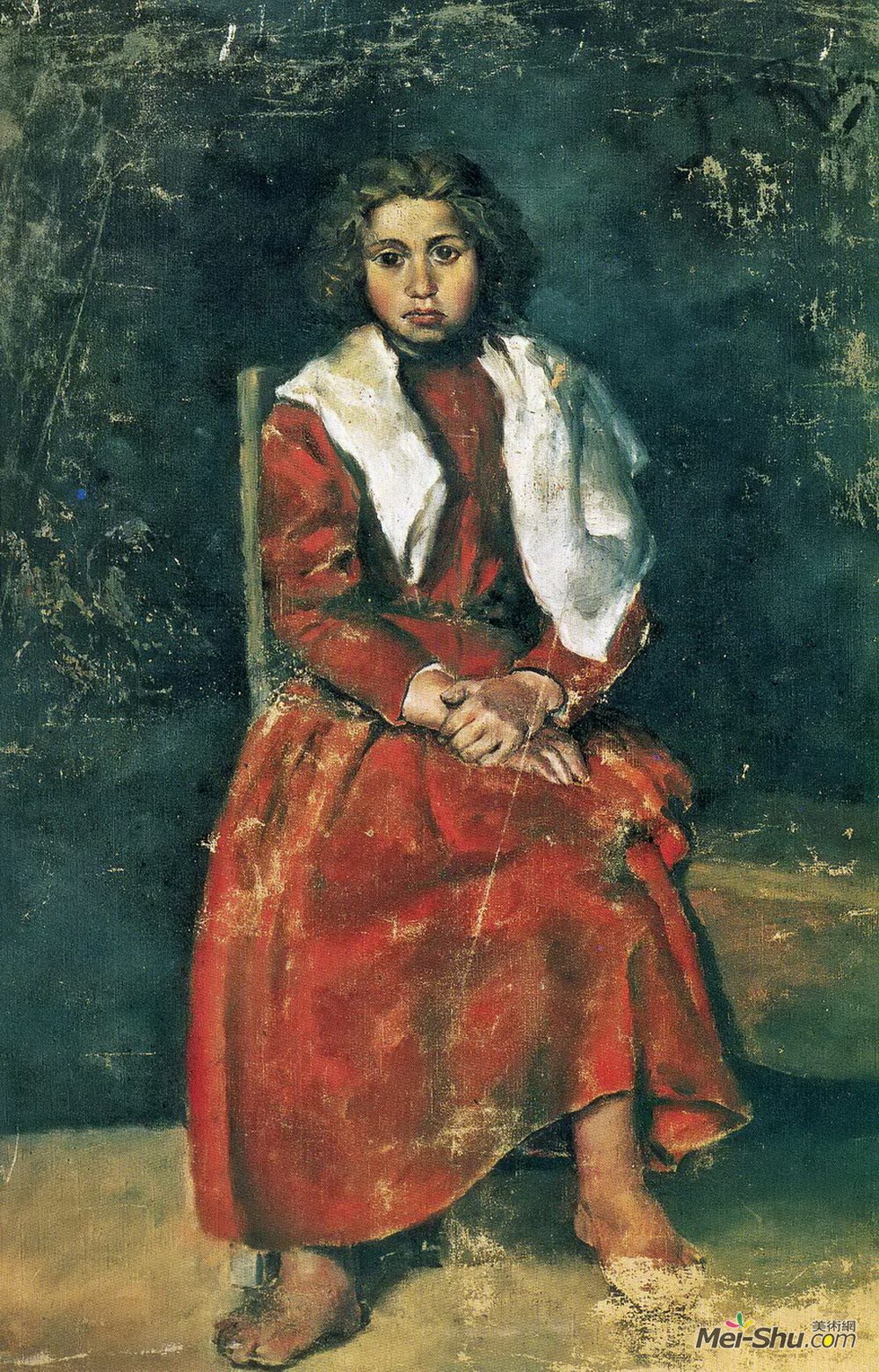 巴勃罗·毕加索(Pablo Picasso)高清作品《赤脚女孩》