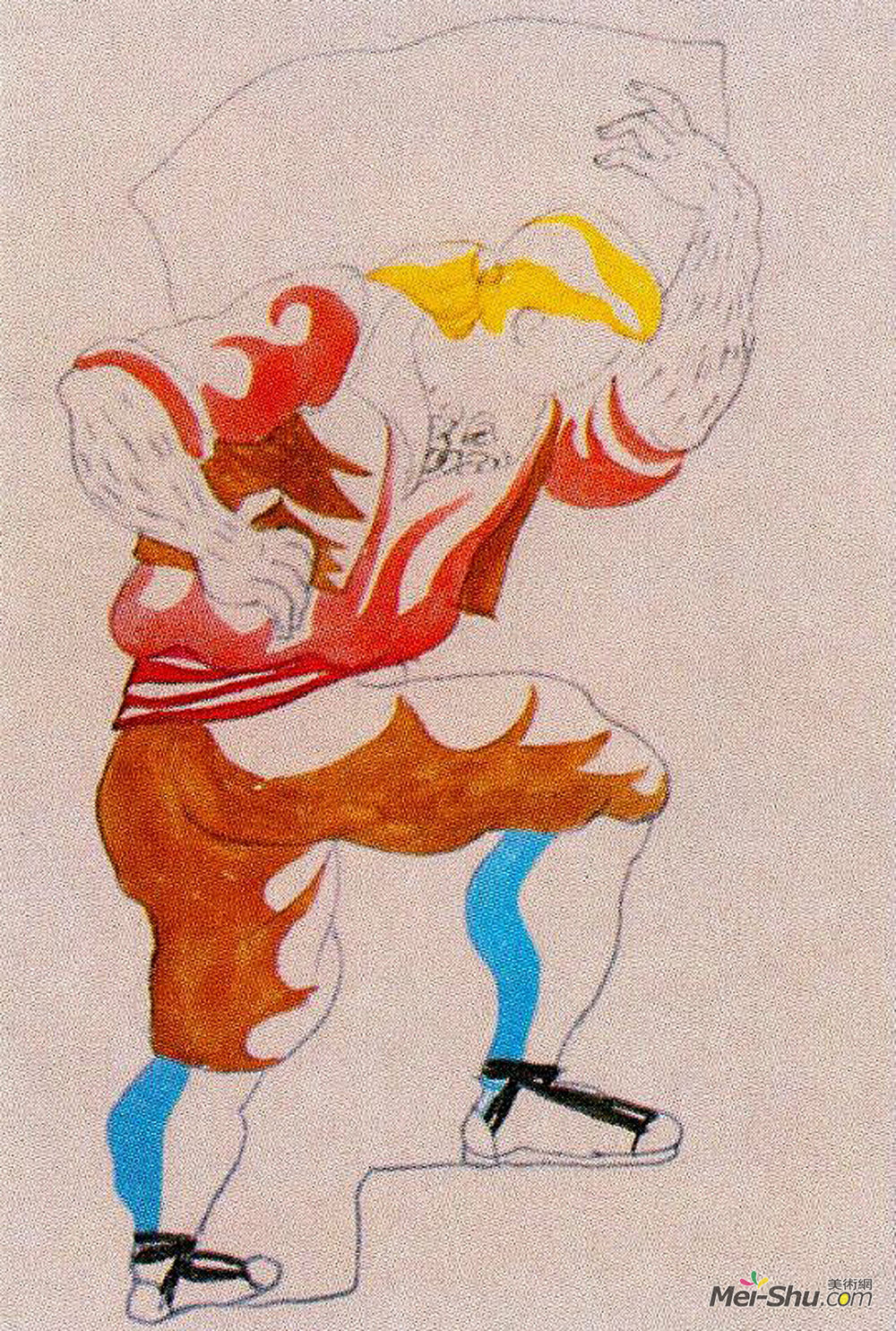 巴勃罗·毕加索(Pablo Picasso)高清作品《Costume design for ballet "Tricorne"》