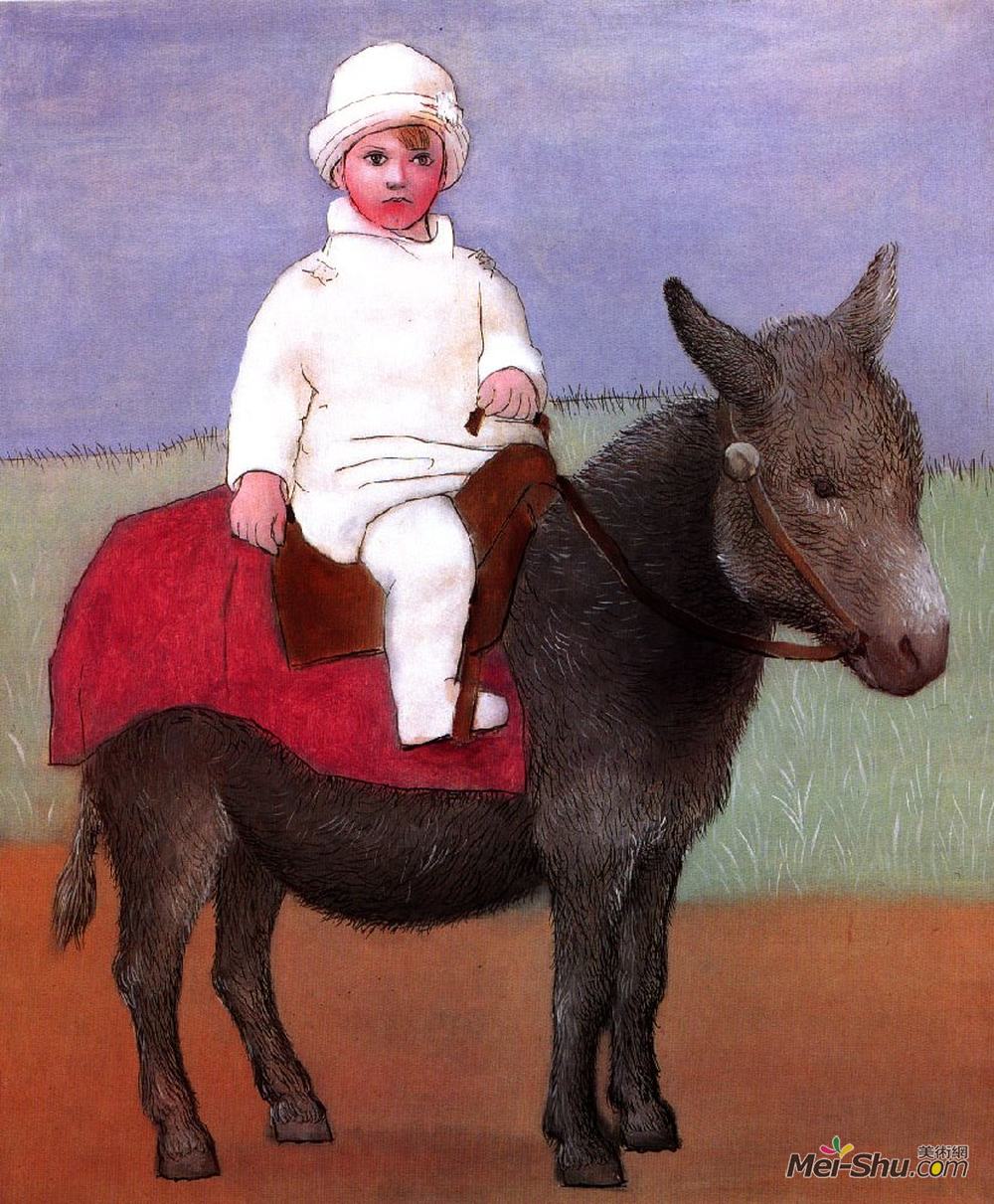 巴勃罗·毕加索(Pablo Picasso)高清作品《保罗，艺术家的儿子，十岁》