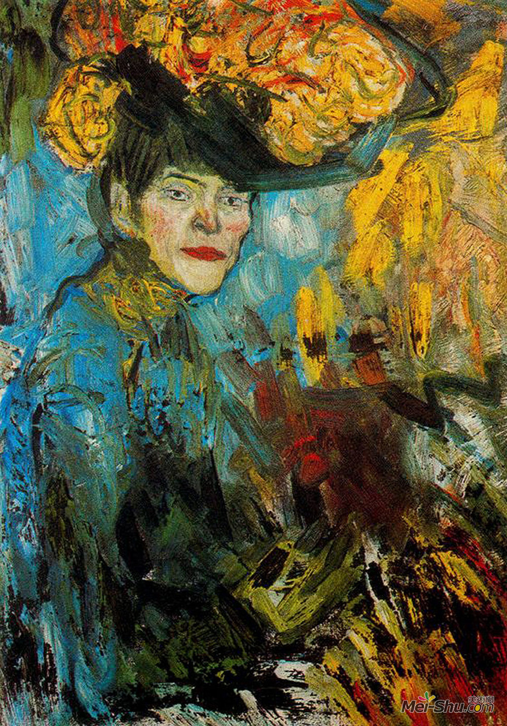 巴勃罗·毕加索(Pablo Picasso)高清作品《妇女在船上》