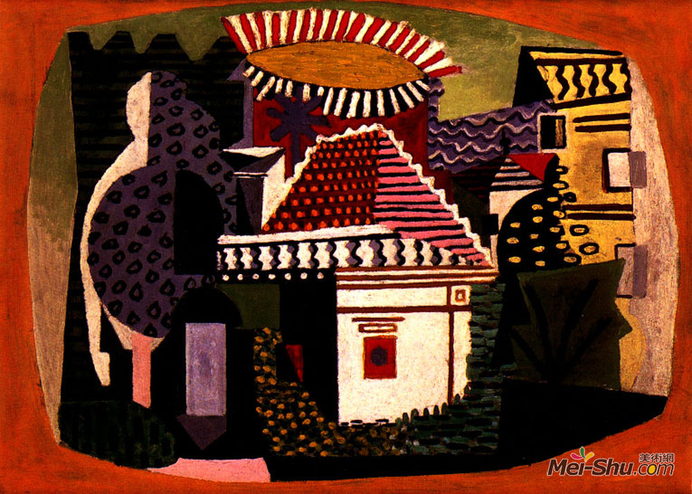 巴勃罗·毕加索(Pablo Picasso)高清作品《Landscape of Juan-les-Pins》