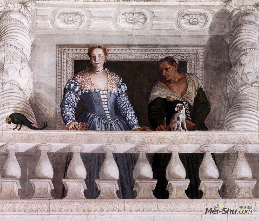保罗·委罗内塞(Paolo Veronese)高清作品《栏杆背后的数字》