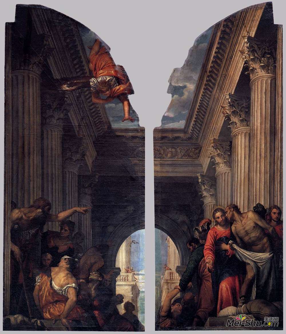 保罗·委罗内塞(Paolo Veronese)高清作品《贝塞斯达池中瘸腿人的康复》