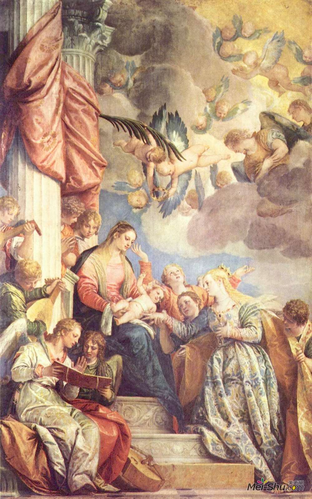 保罗·委罗内塞(Paolo Veronese)高清作品《圣凯瑟琳的神秘婚姻》