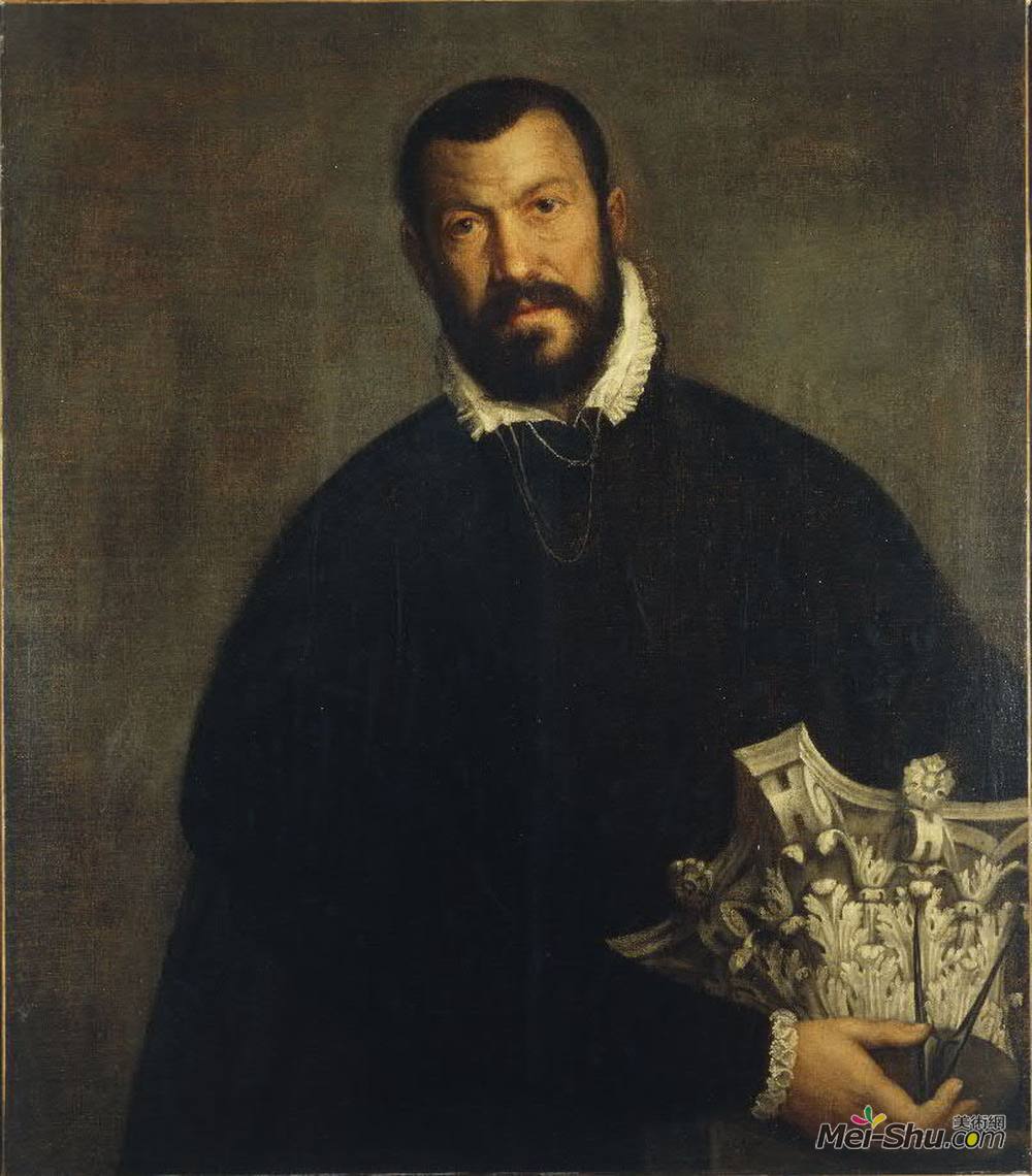 保罗·委罗内塞(Paolo Veronese)高清作品《Portrait of architect Vincenzo Scamozzi》