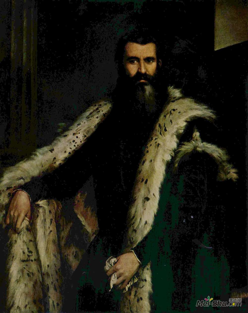 保罗·委罗内塞(Paolo Veronese)高清作品《Portrait of Daniele Barbaro》