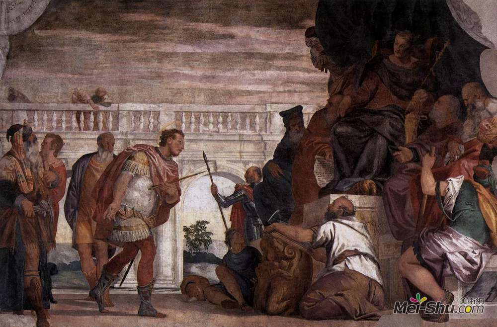 保罗·委罗内塞(Paolo Veronese)高清作品《圣塞巴斯蒂安责备狄更斯》