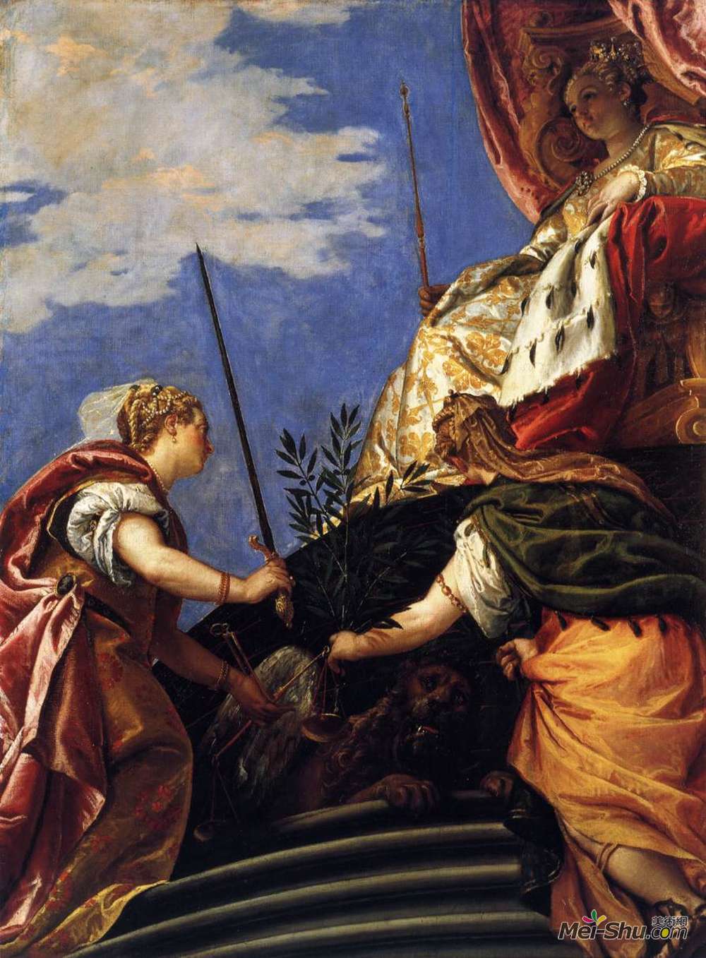 保罗·委罗内塞(Paolo Veronese)高清作品《正义与和平之间的威尼斯》