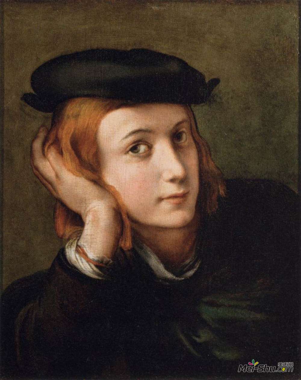 帕米贾尼诺(Parmigianino)高清作品《一名年轻男子的画像》