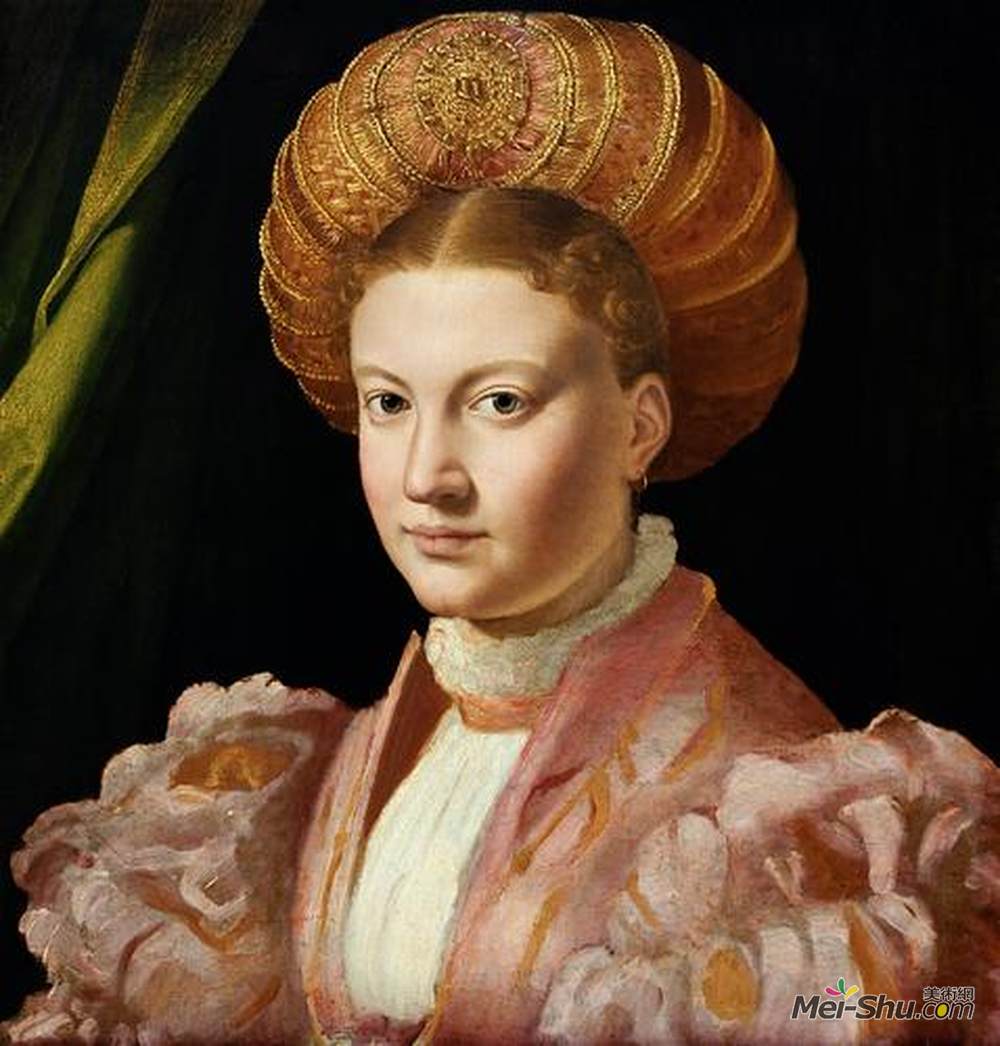 帕米贾尼诺(Parmigianino)高清作品《Portrait of a young woman, possibly Countess Gozzadini》