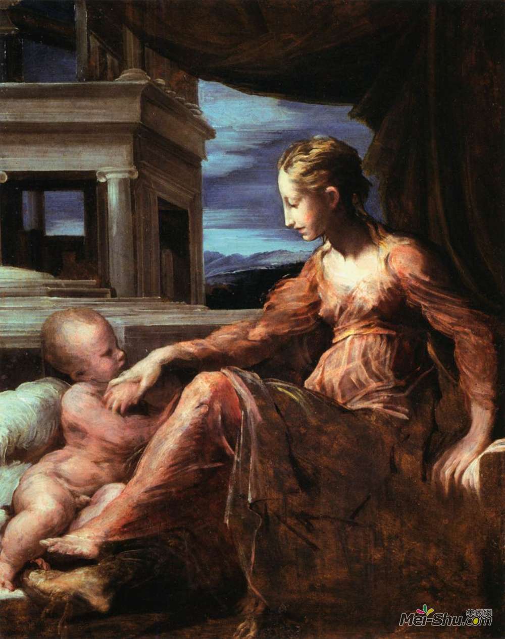 帕米贾尼诺(Parmigianino)高清作品《童贞童子》