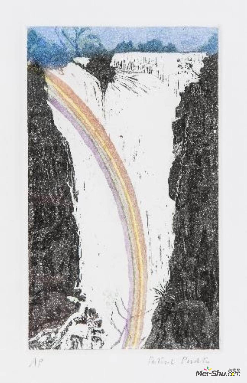 帕特里克·普罗克托(Patrick Procktor)高清作品《跳跃性白内障，维多利亚瀑布》