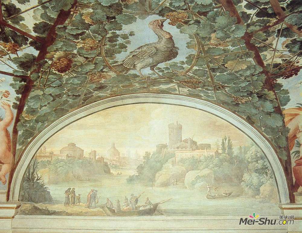 保罗·布利尔(Paul Bril)高清作品《河上有船的风景》