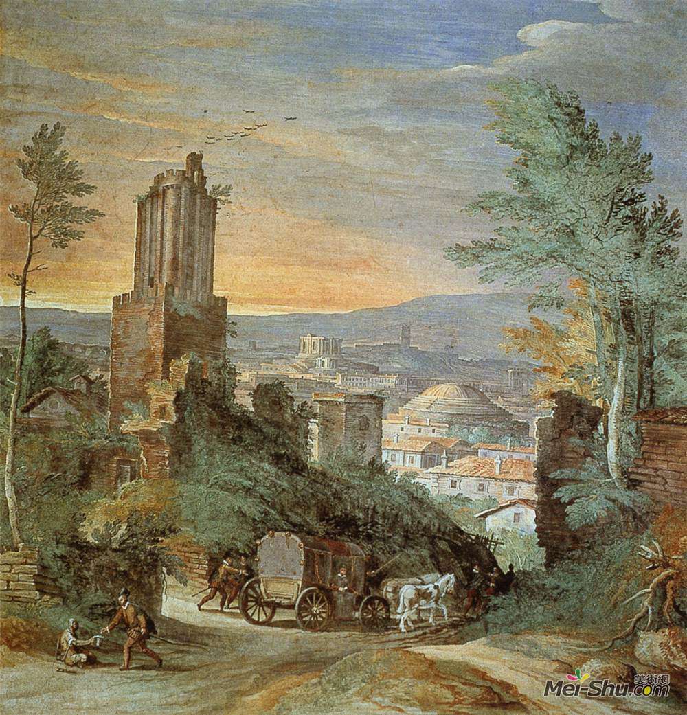 保罗·布利尔(Paul Bril)高清作品《罗马遗迹景观》