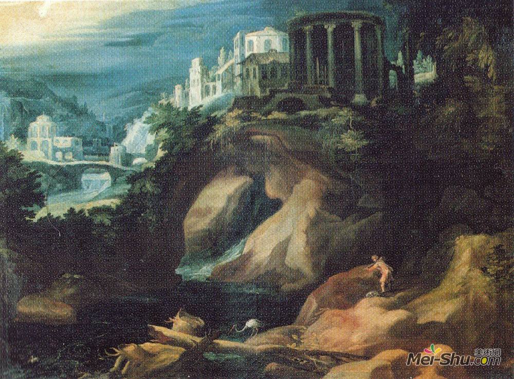 保罗·布利尔(Paul Bril)高清作品《Landschaft mit Sibyllentempel》