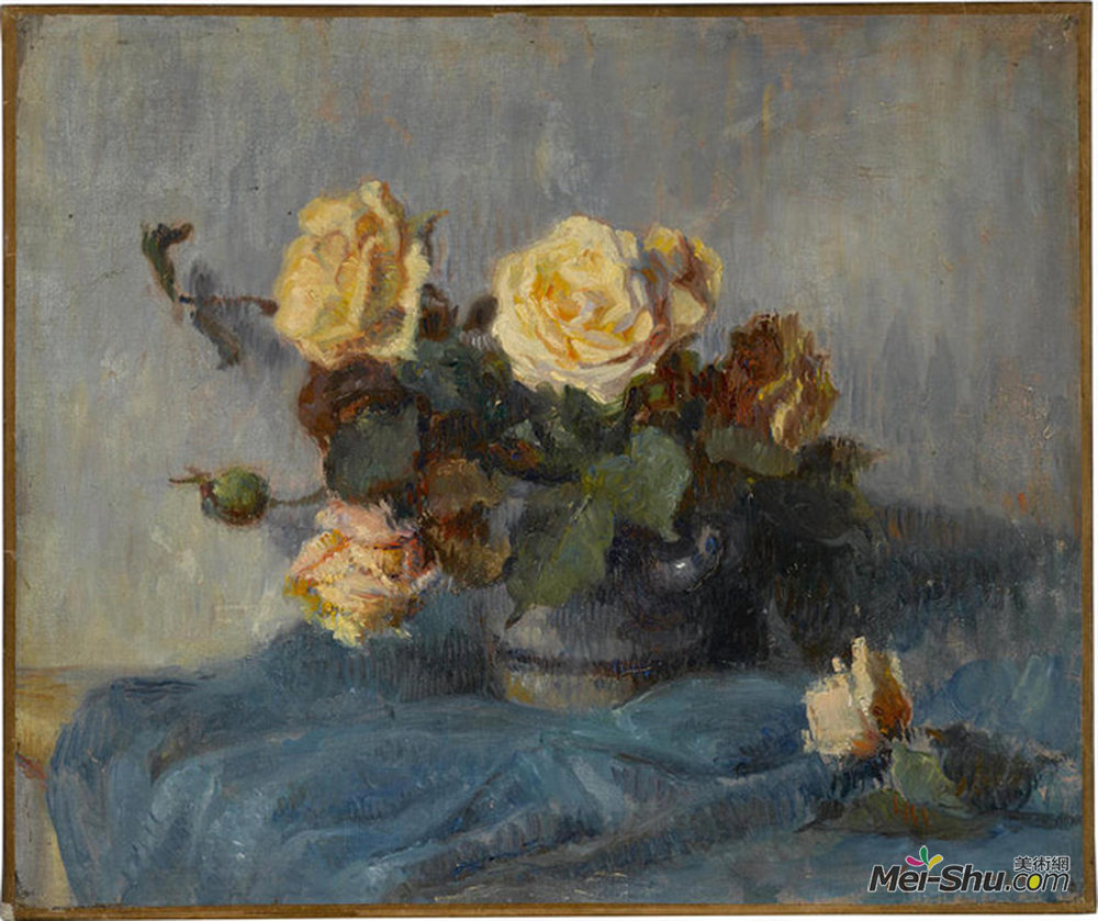 保罗·塞尚(Paul Cezanne)高清作品《玫瑰花束》