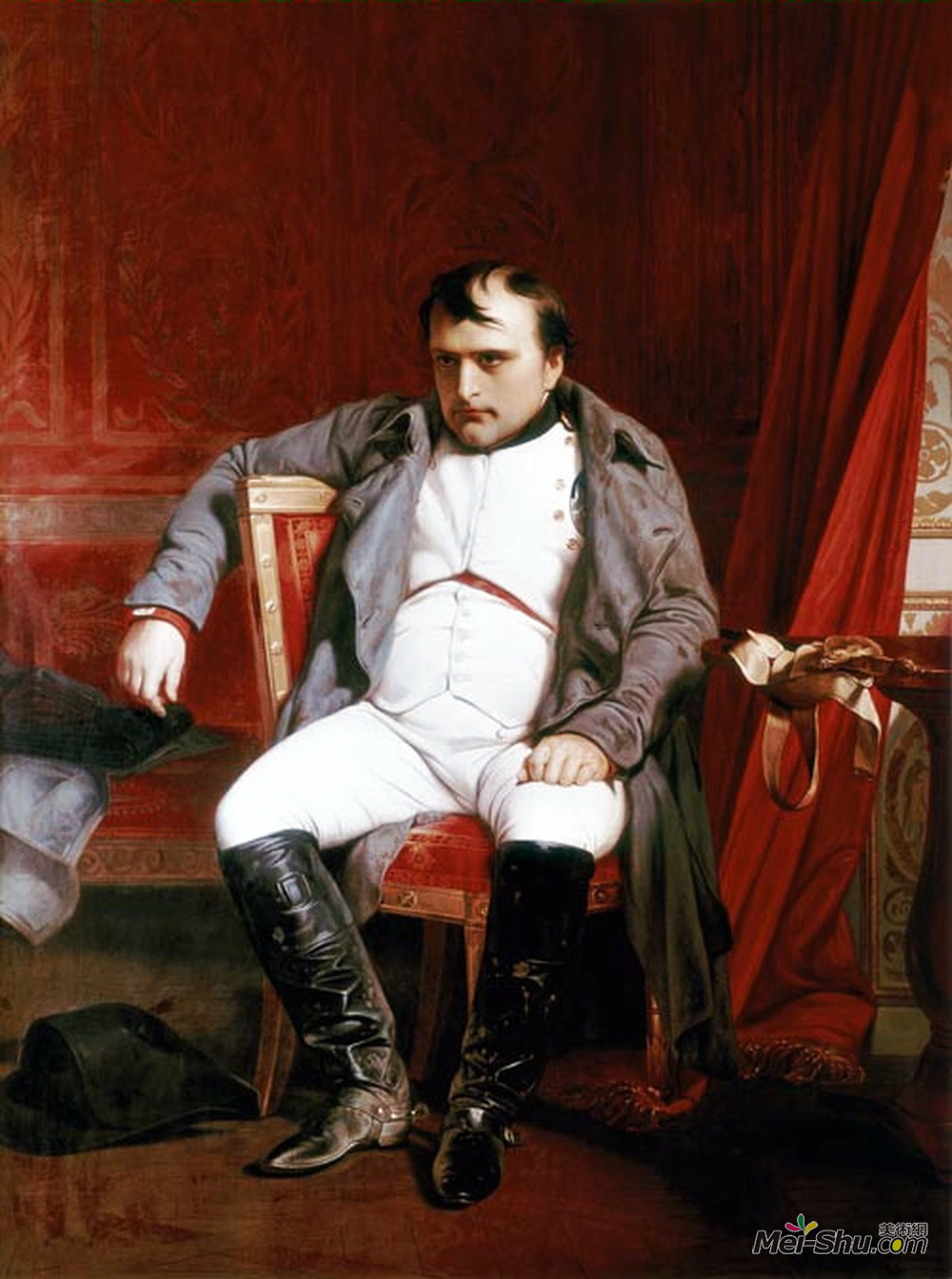 保罗·德拉罗什(Paul Delaroche)高清作品《Napol&éon Bonaparte abdicated in Fontainebleau》