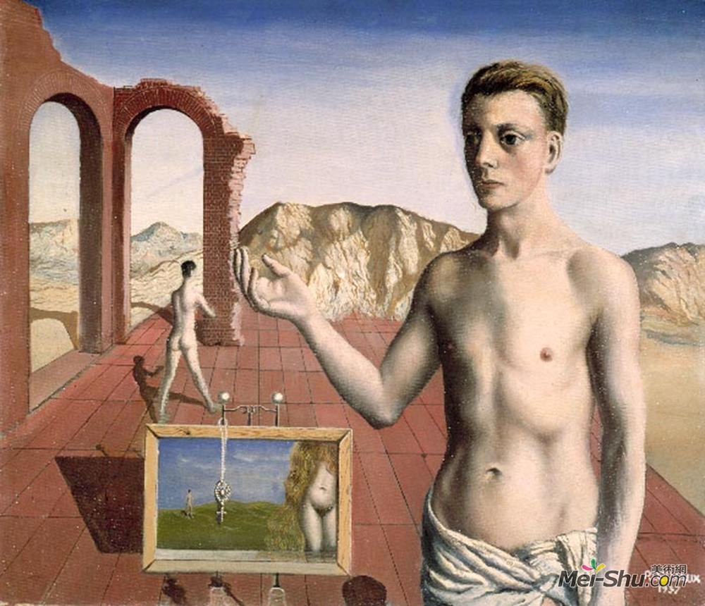 保罗·德尔沃(Paul Delvaux)高清作品《旁白》