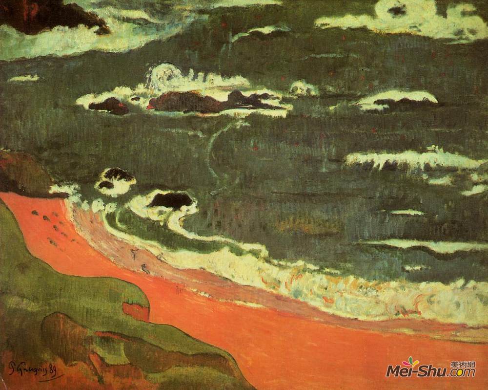 保罗·高更(Paul Gauguin)高清作品《波尔都海滩》