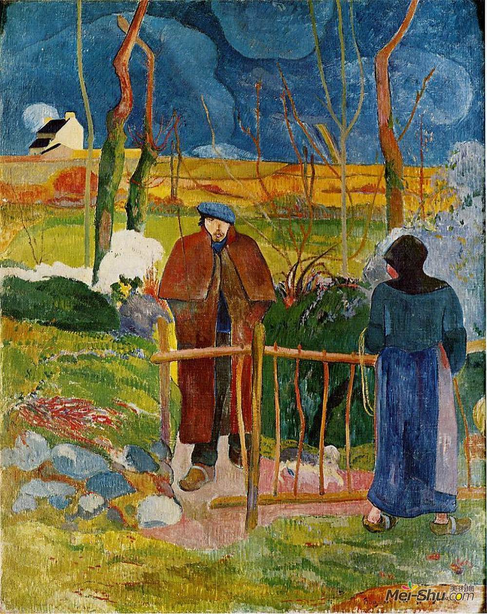 保罗·高更(Paul Gauguin)高清作品《早上好，先生，高更》