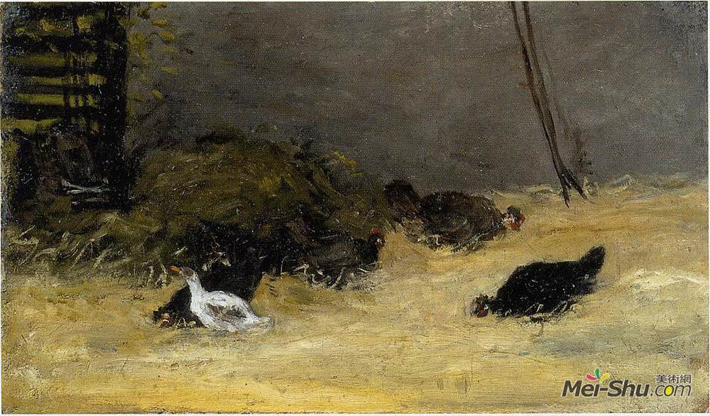 保罗·高更(Paul Gauguin)高清作品《鸡舍》