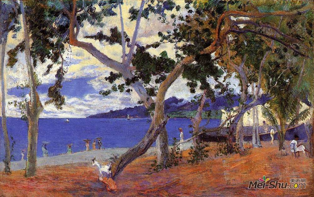 保罗·高更(Paul Gauguin)高清作品《马提尼克滨海景观》