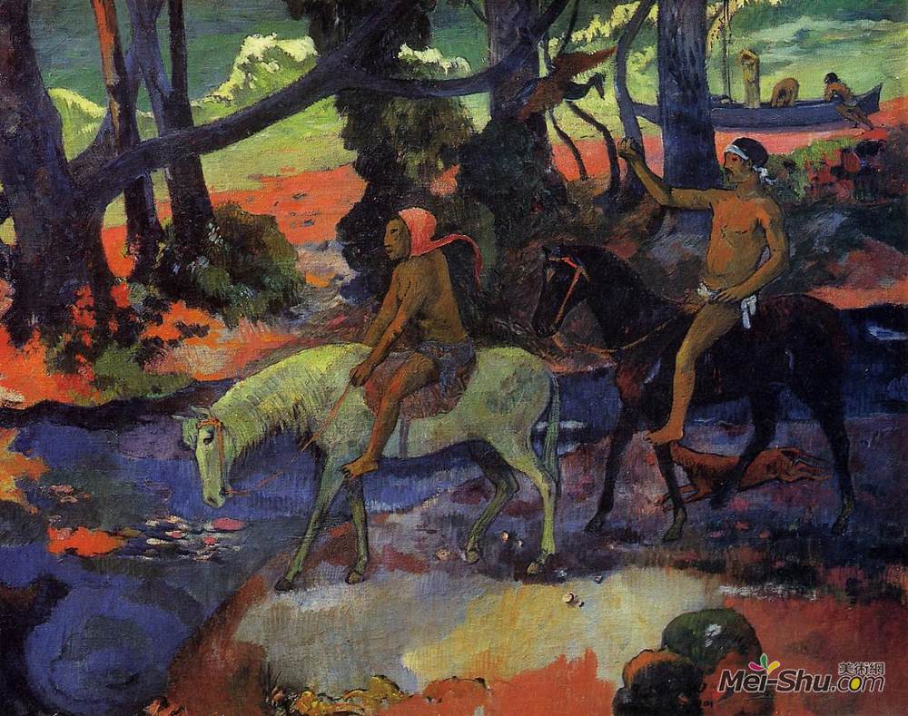 保罗·高更(Paul Gauguin)高清作品《飞行》