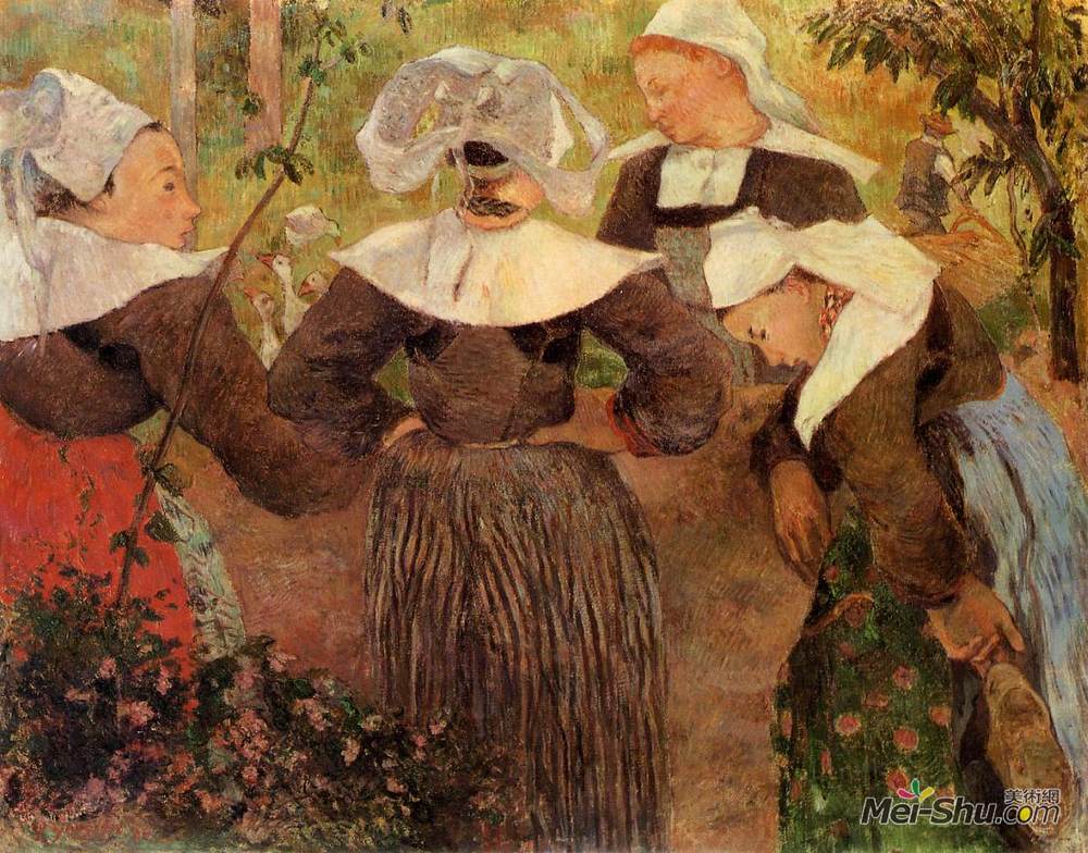 保罗·高更(Paul Gauguin)高清作品《四布雷顿妇女》