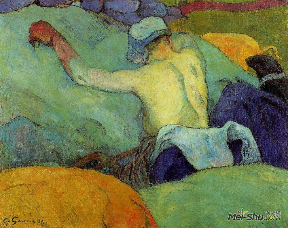 保罗·高更(Paul Gauguin)高清作品《在热中（猪）》