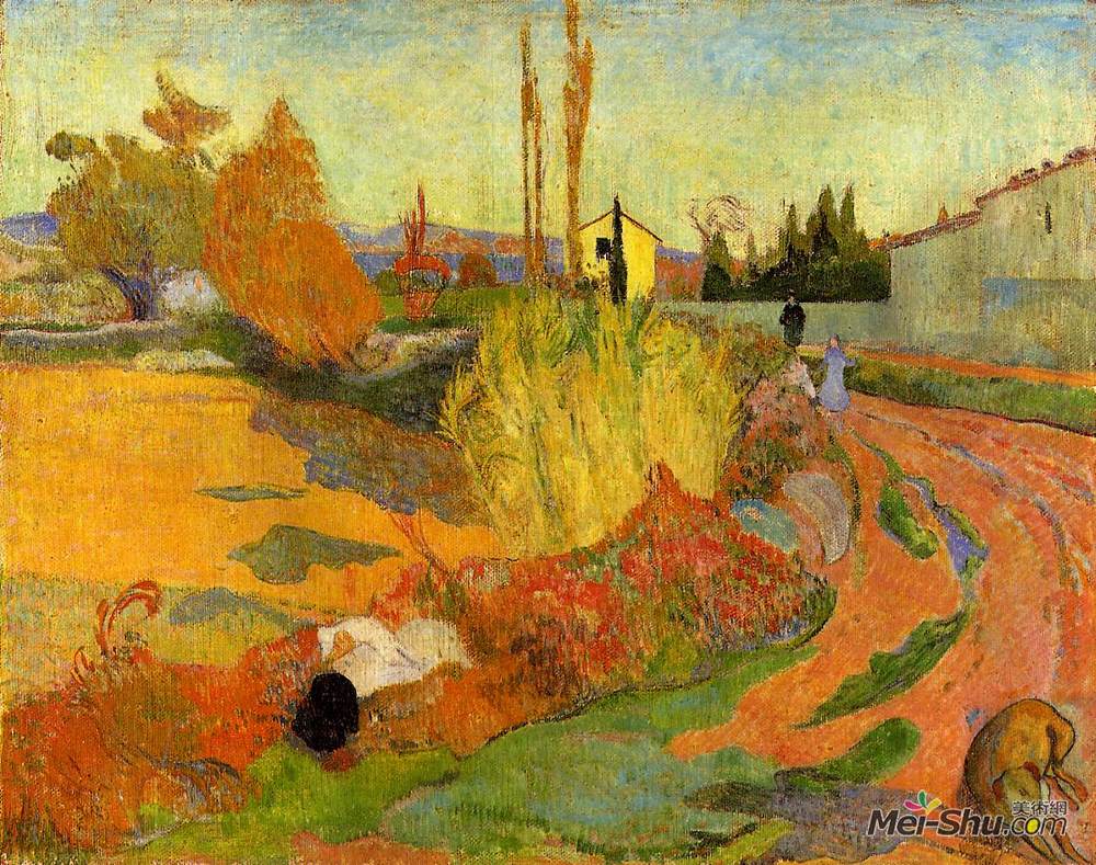 保罗·高更(Paul Gauguin)高清作品《阿尔勒风景》