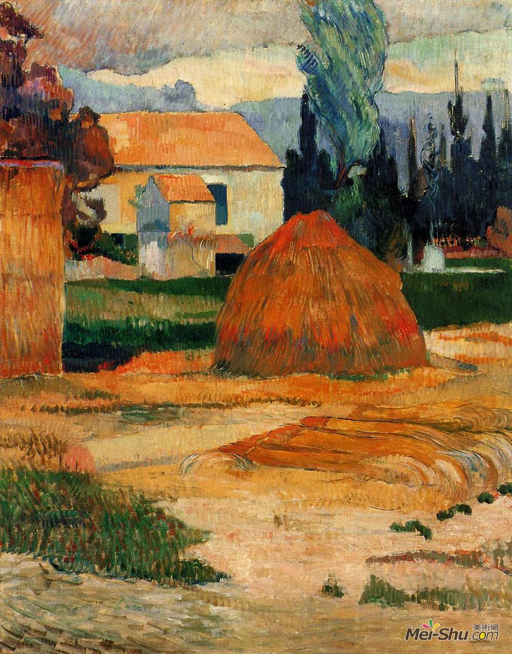 保罗·高更(Paul Gauguin)高清作品《阿尔勒附近的风景》