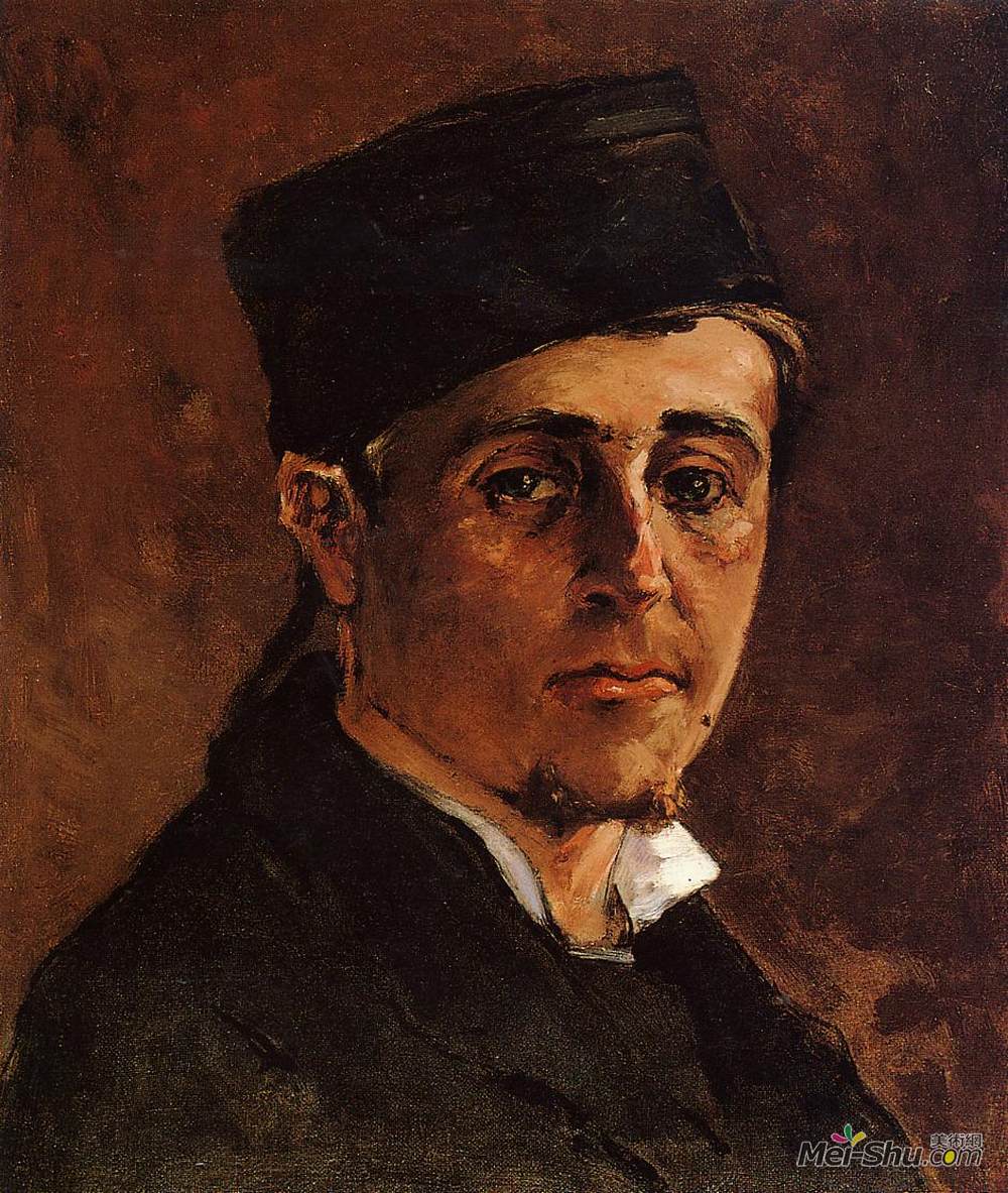 保罗·高更(Paul Gauguin)高清作品《戴着帽子的男人》