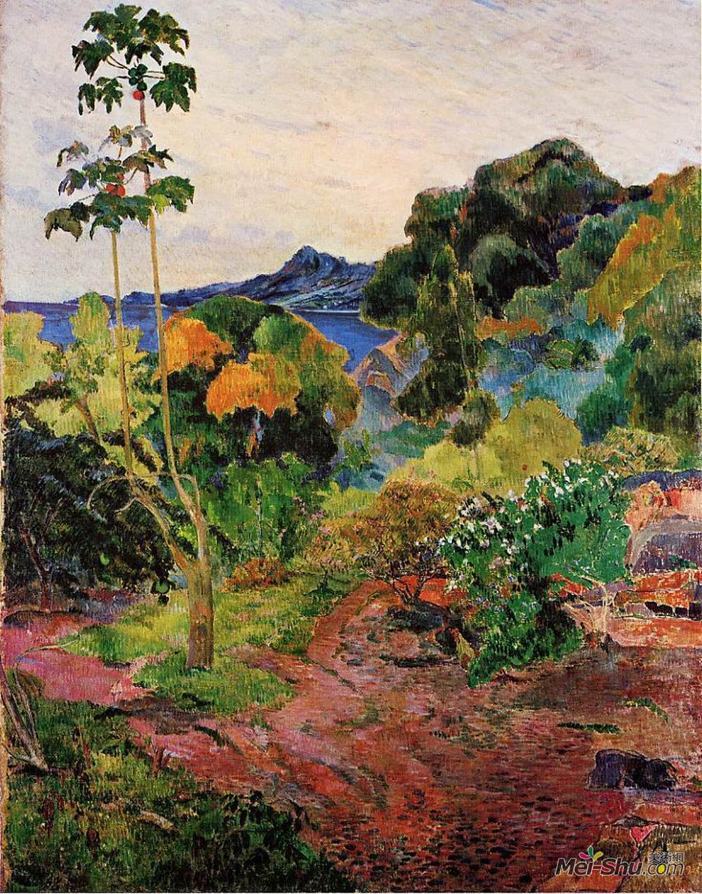 保罗·高更(Paul Gauguin)高清作品《马提尼克景观》