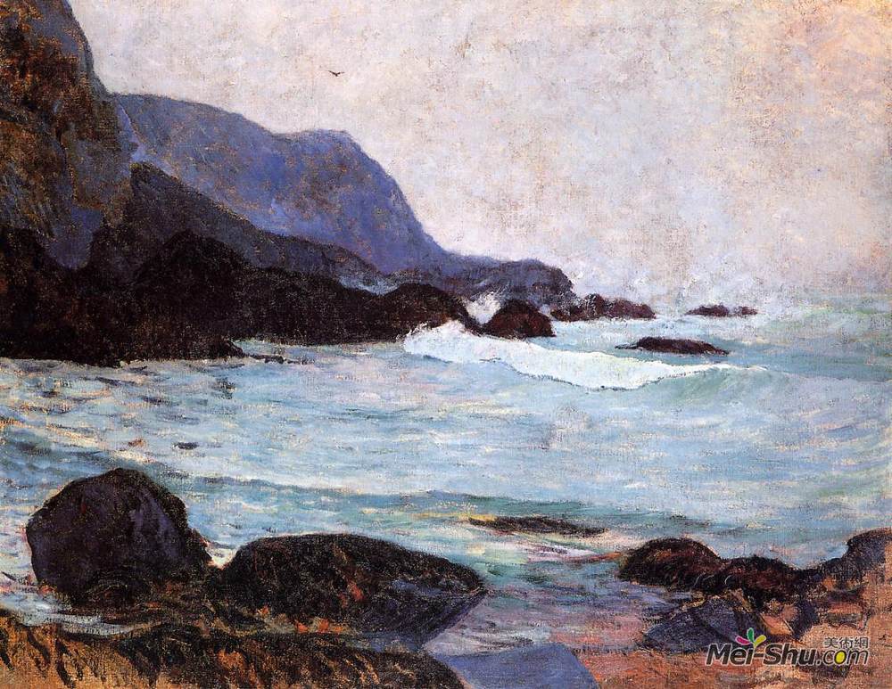 保罗·高更(Paul Gauguin)高清作品《贝朗格奈海岸》