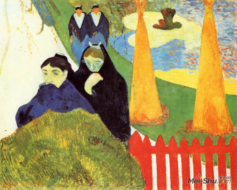 《阿勒斯的老妇人》保罗·高更(paul gauguin)高清作品欣赏