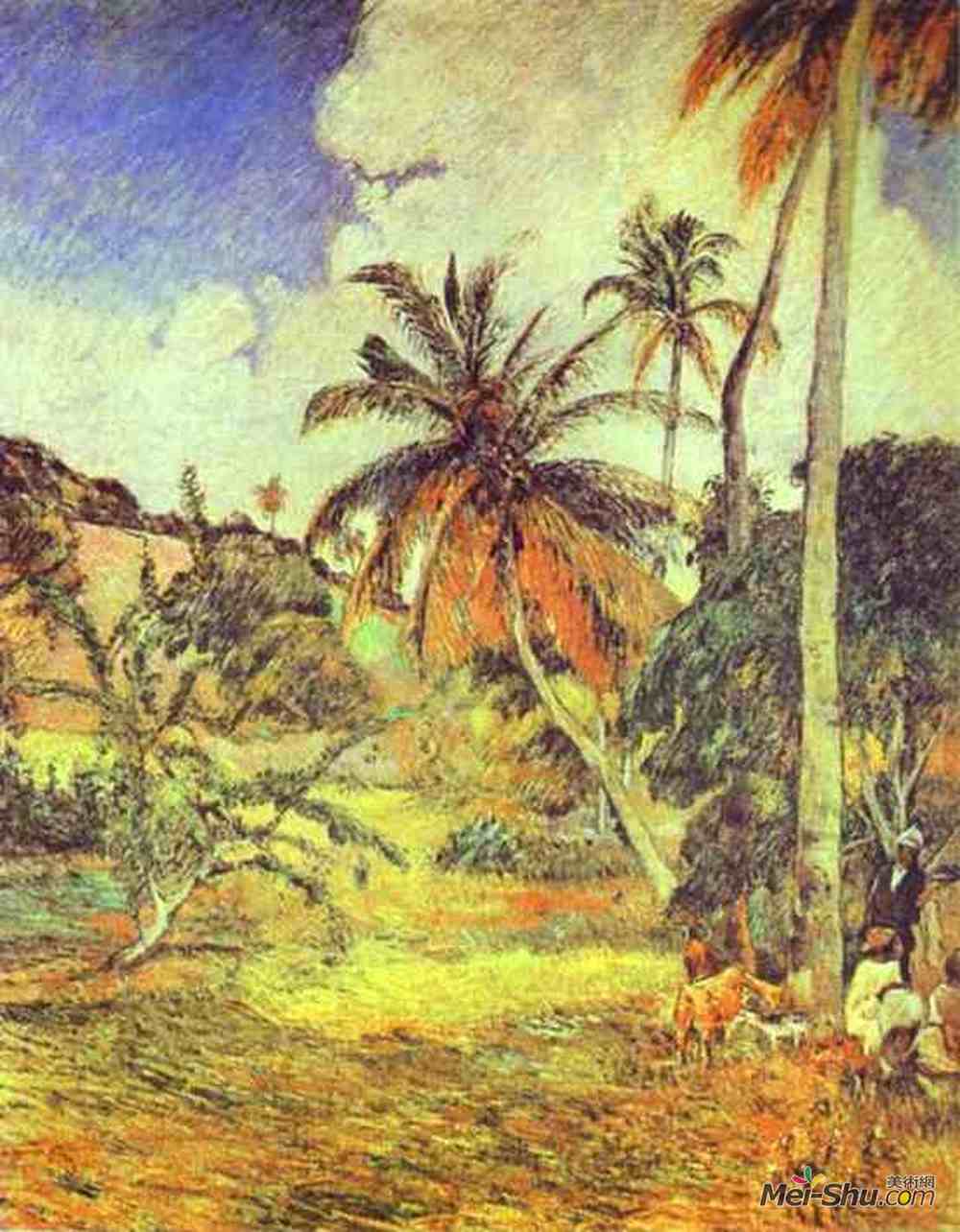 保罗·高更(Paul Gauguin)高清作品《马提尼克棕榈树》