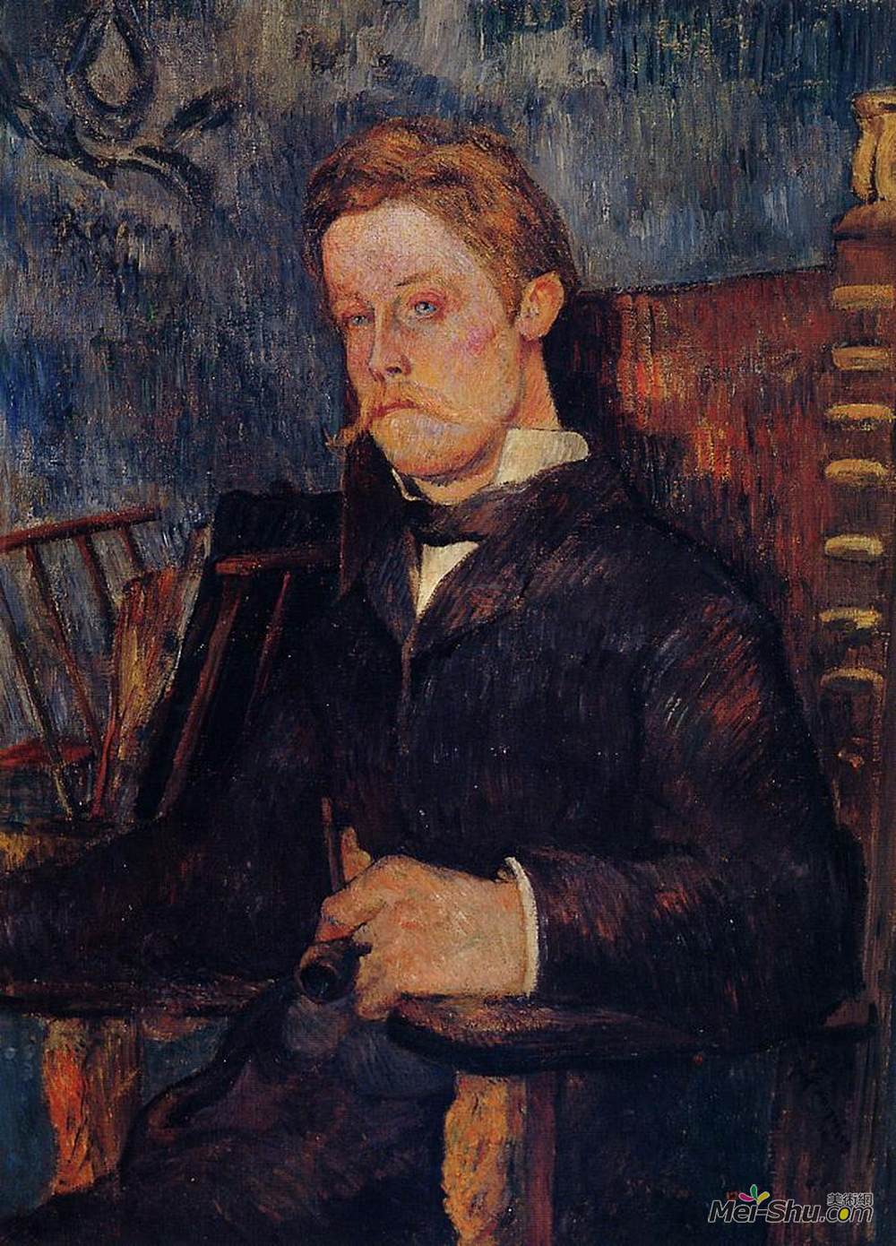 保罗·高更(Paul Gauguin)高清作品《坐着的人的肖像》