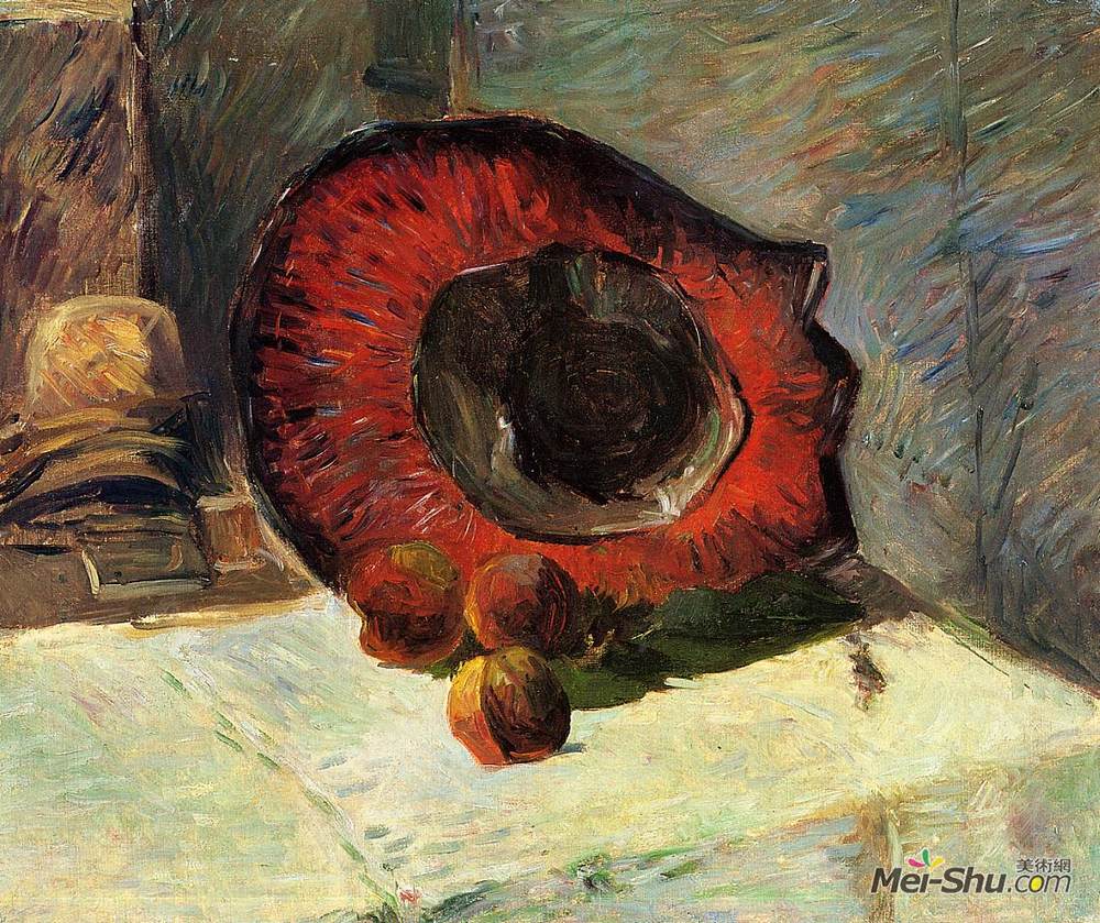 保罗·高更(Paul Gauguin)高清作品《红帽子》