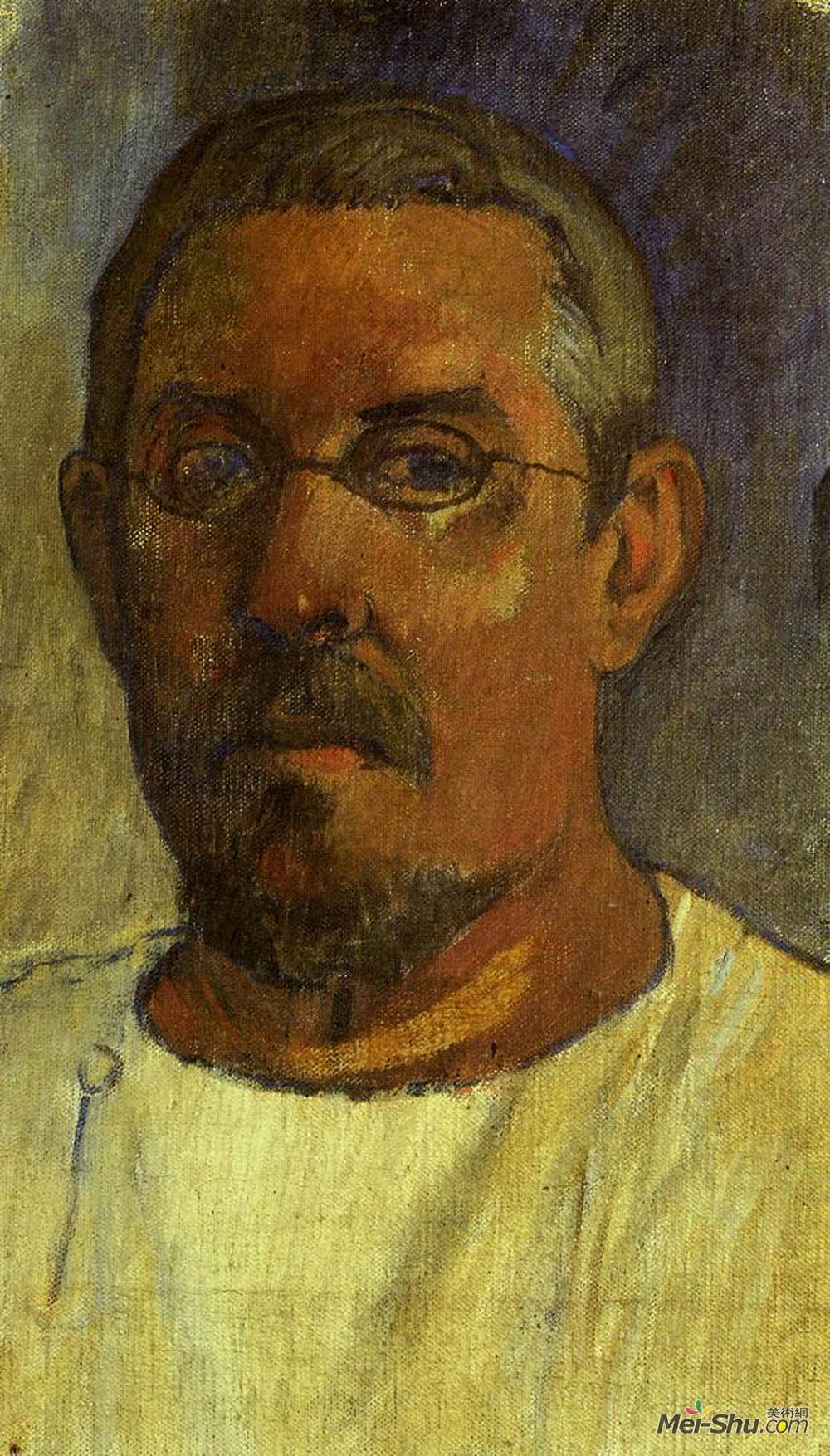 保罗·高更(Paul Gauguin)高清作品《带眼镜的自画像》