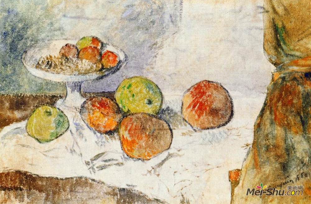 保罗·高更(Paul Gauguin)高清作品《水果盘静物》