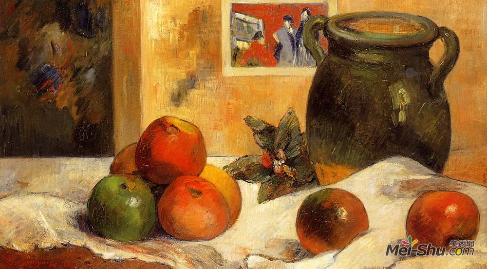 保罗·高更(Paul Gauguin)高清作品《日文印刷的静物》