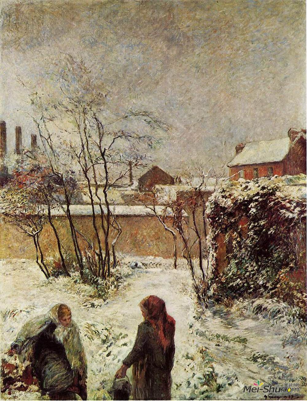 保罗·高更(Paul Gauguin)高清作品《在冬季花园街，卡索》