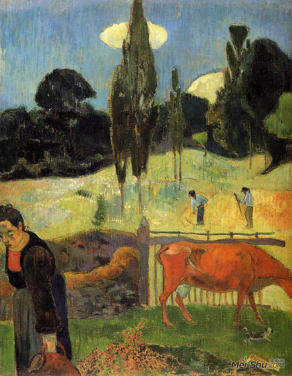 保罗·高更(Paul Gauguin)高清作品《红牛》