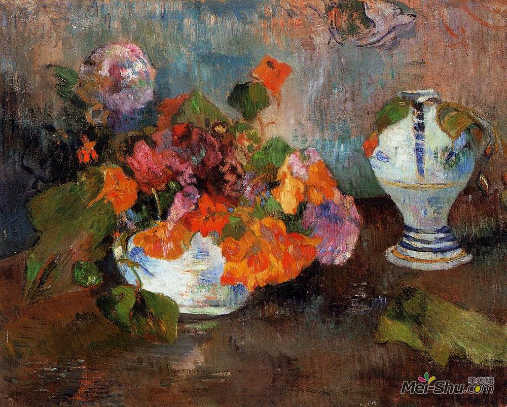 保罗·高更(Paul Gauguin)高清作品《旱莲花瓶》