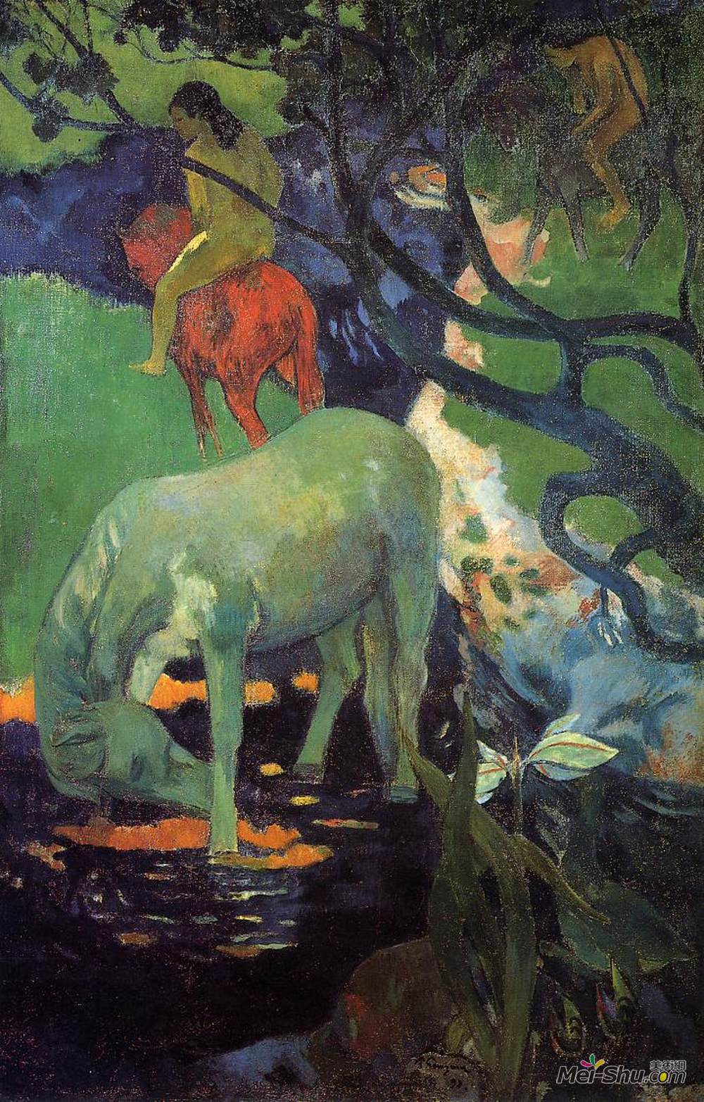 保罗·高更(Paul Gauguin)高清作品《白马》