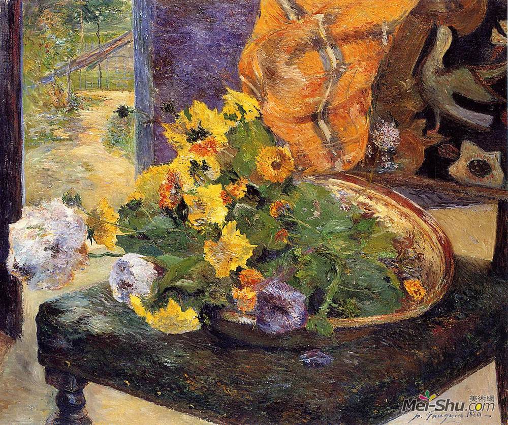 保罗·高更(Paul Gauguin)高清作品《做花束》