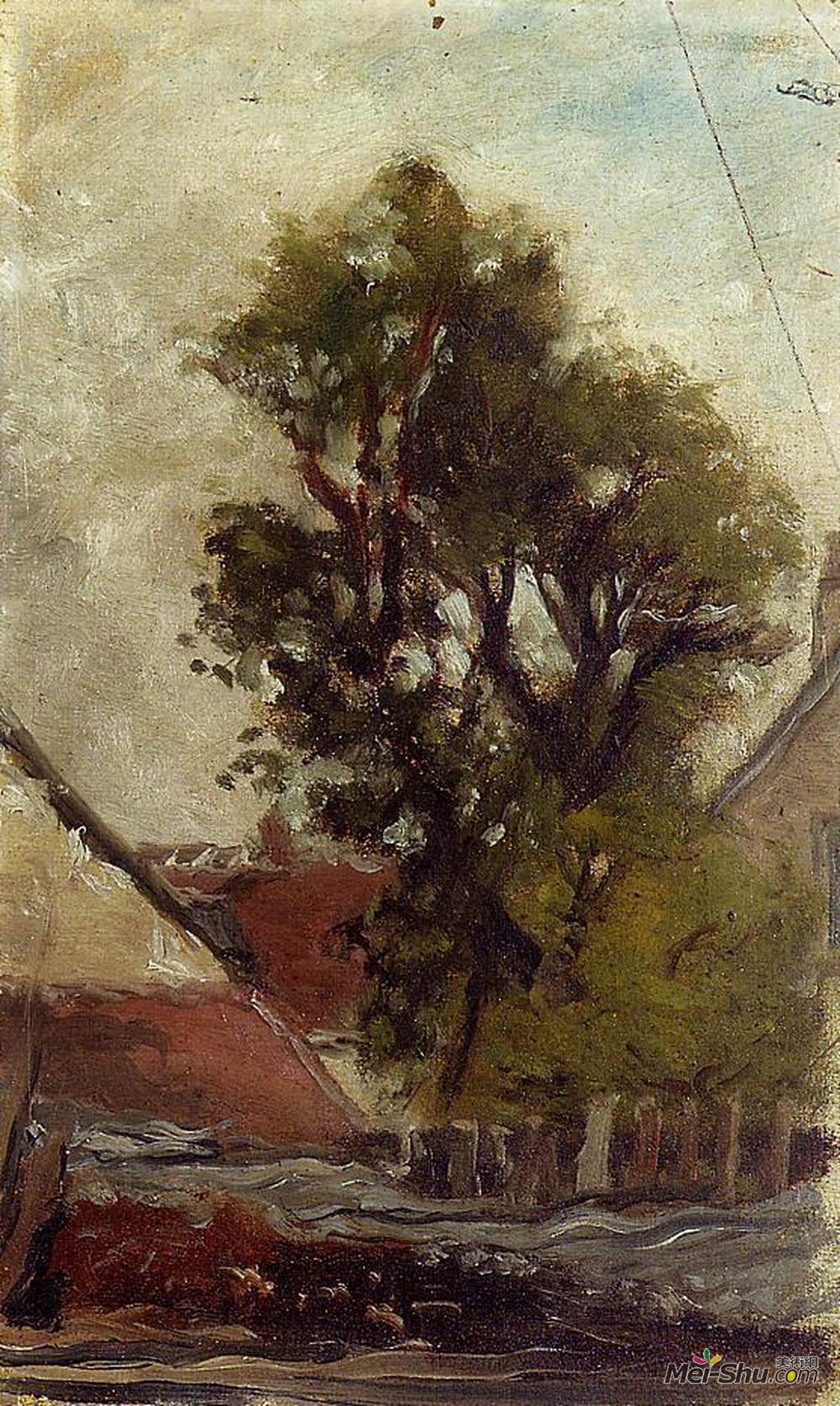 保罗·高更(Paul Gauguin)高清作品《农场里的树》