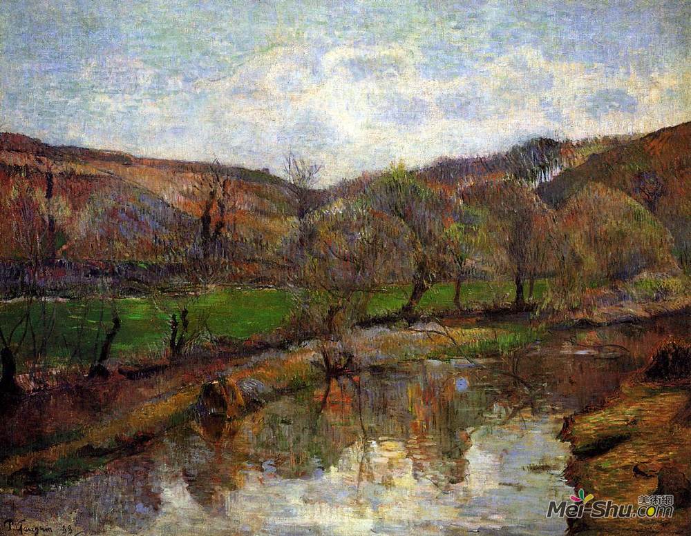 保罗·高更(Paul Gauguin)高清作品《蓬特湾上游》
