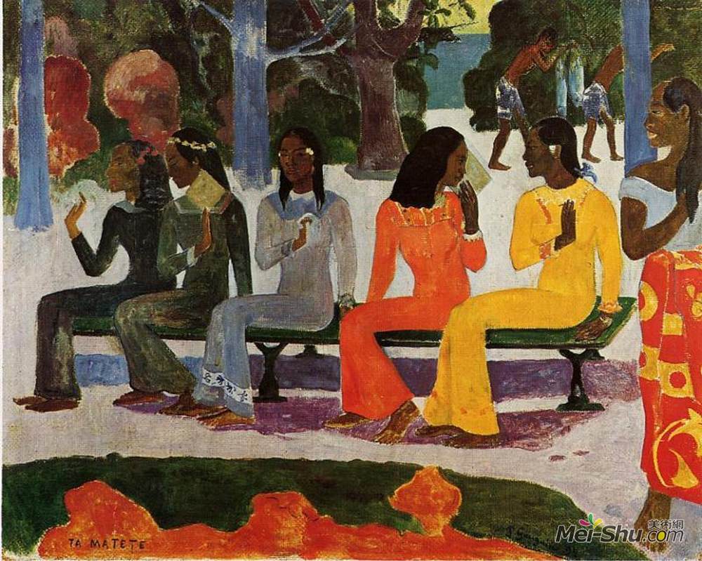 保罗·高更(Paul Gauguin)高清作品《我们今天不去市场。》